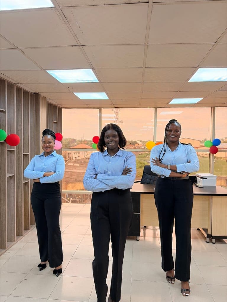The team in Customer Week blue