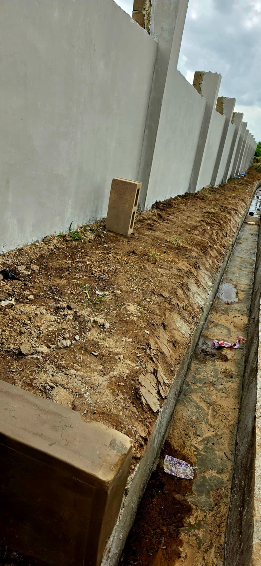 Completed drainage channel